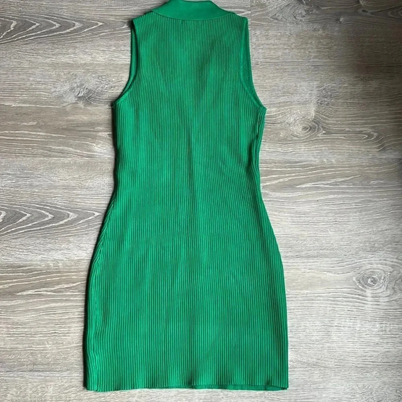 NEW HOUSE OF HARLOW Ribbed Collared Dress Sculpt Knit Polo Dress - Picture 3 of 11